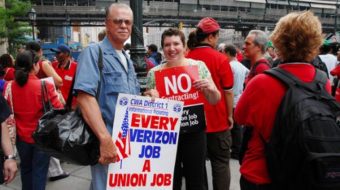 Verizon workers face down corporate greed