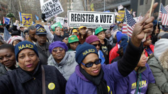Thousands gather at UN for voting rights