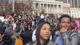 Thousands of Boston public school students walk out to protest budget cuts