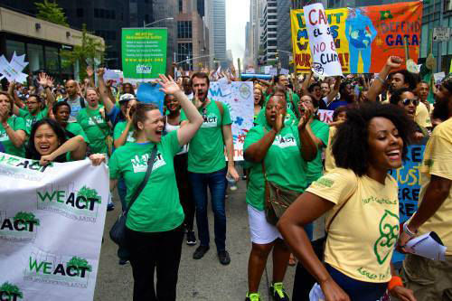 New Yorkers join worldwide climate marchers