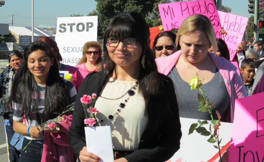 Valentine’s Day protest demands halt to sexual harassment