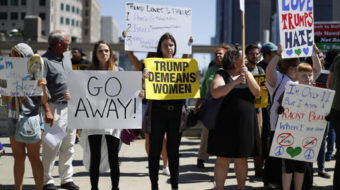 Unionists, protesters, fact-checkers, economists pan Trump economics address