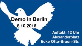 Berlin: Peace demonstration, political parties