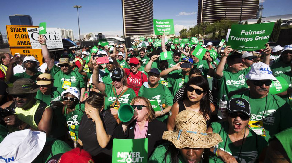 Trump Hotel Las Vegas workers remind him of managers’ law-breaking