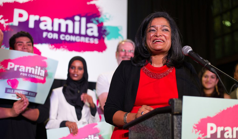 Washington state voters approve wage hike, send Jayapal to Congress