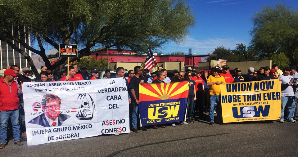 Tucson copper miners rally for a union contract