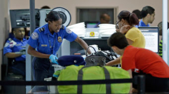 Airport screening officers win battle for job security