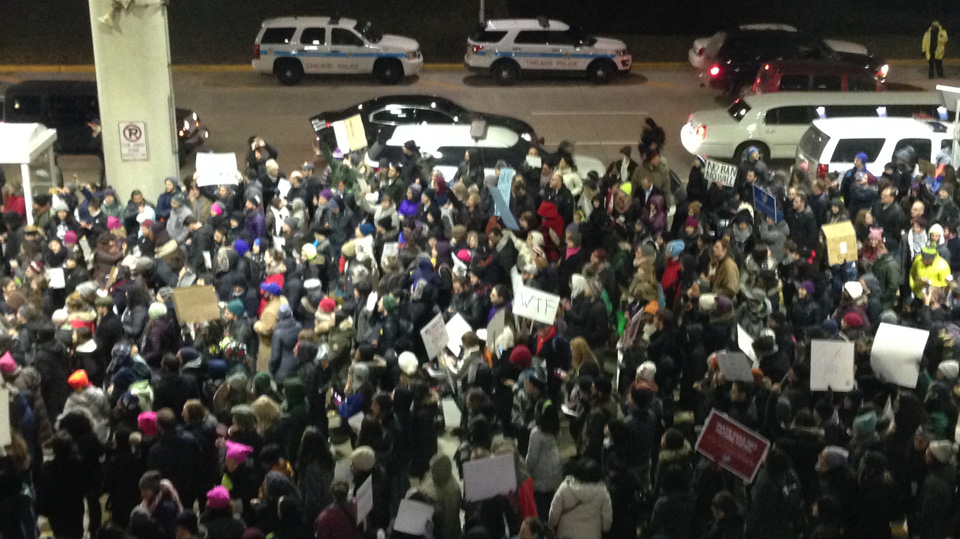 Americans protest Trump’s Muslim ban at nation’s airports