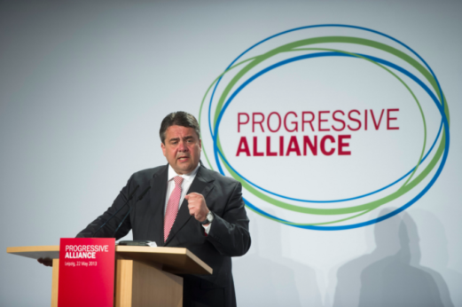 Sigmar Gabriel, leader of the German SPD, speaks at the 2013 meeting of the Progressive Alliance in Leipzig. | Progressive Alliance