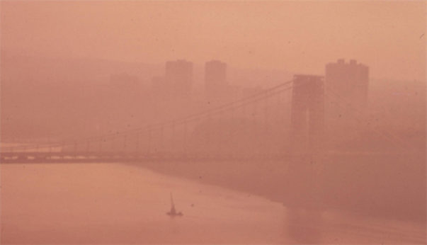 View of the George Washington Bridge on the Hudson from the New Jersey side, 1970. Photo /AFGE