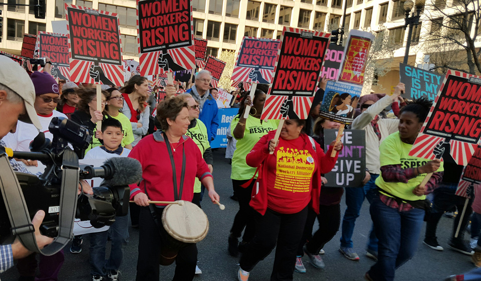 Women take to the streets again to tackle the Trump agenda