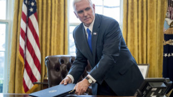 Pence leads under-the-radar attack on unions