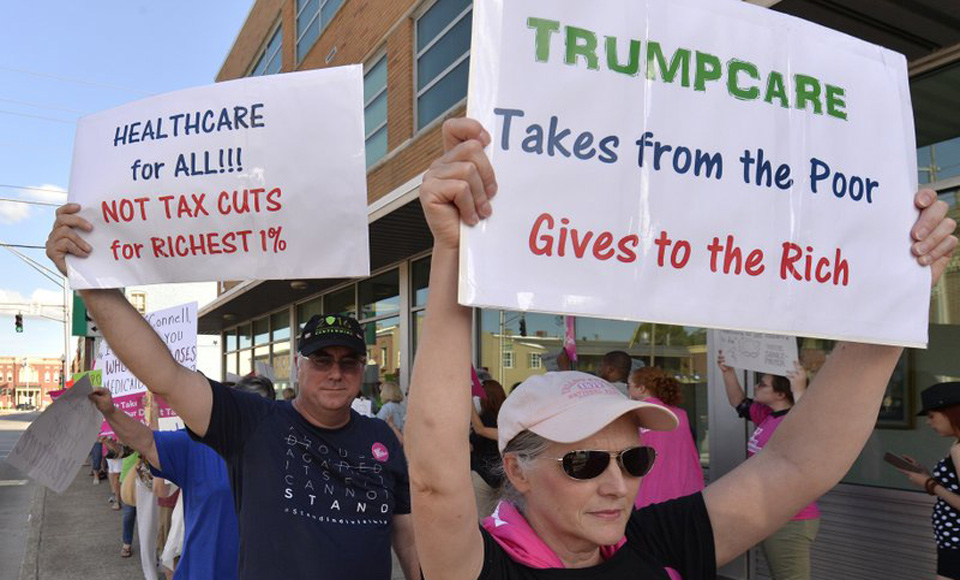 As Congress returns, unions step up fight against Trumpcare