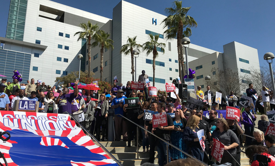 L.A. workers rally to denounce Right to Work, appeal to Supreme Court