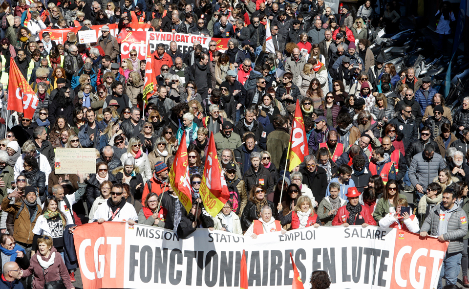 Public sector walkout brings France to a halt