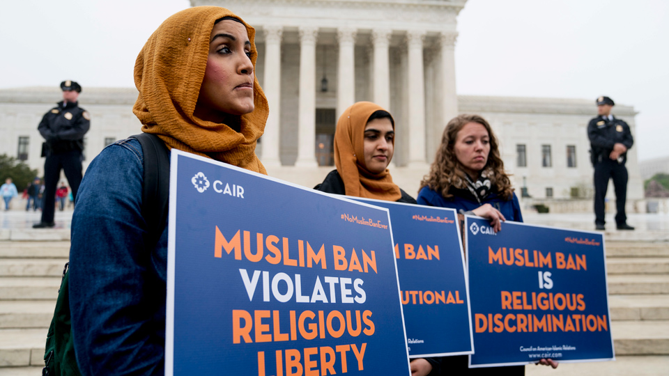 Supreme Court shows partisan split on Trump’s “Muslim ban”