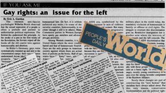 Gay rights in the Communist press: Recollections of a seminal article