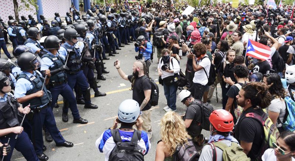 On the mainland teachers marched; in Puerto Rico, the students