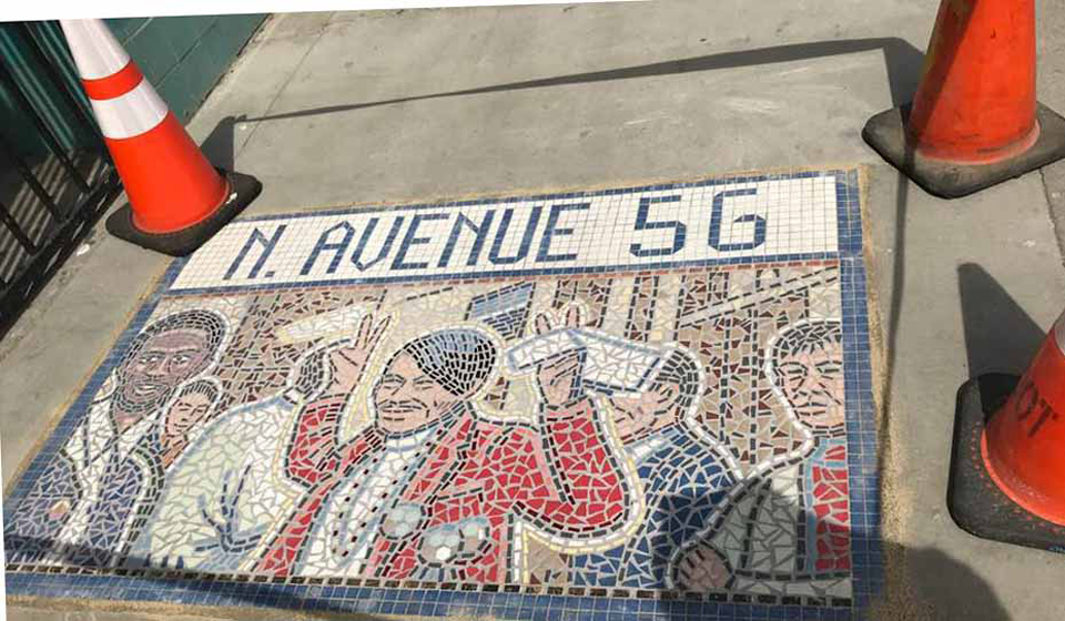 A new mosaic in Highland Park features activist Rosalio Urias Muñoz