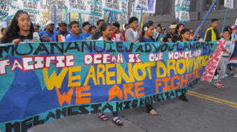 Tens of thousands march for climate, jobs and justice