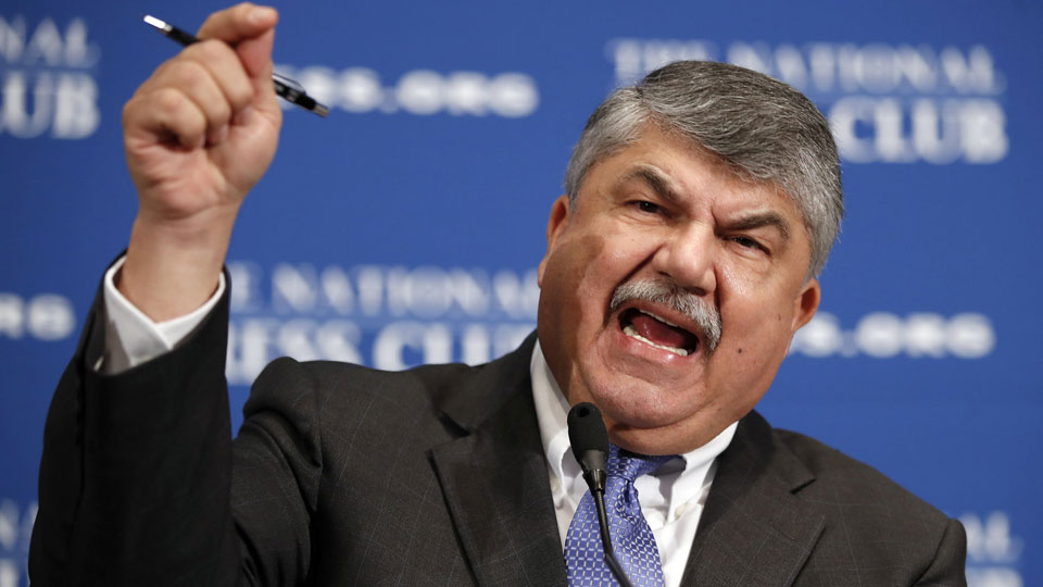 Trump trashes Trumka on Labor Day