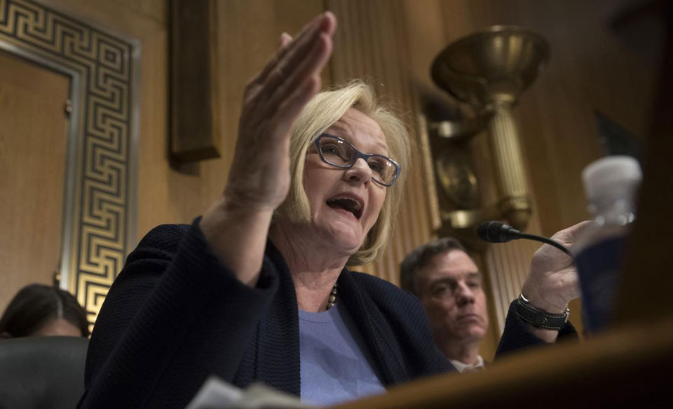 Missouri Sen. McCaskill battles GOP challenger on labor and health issues