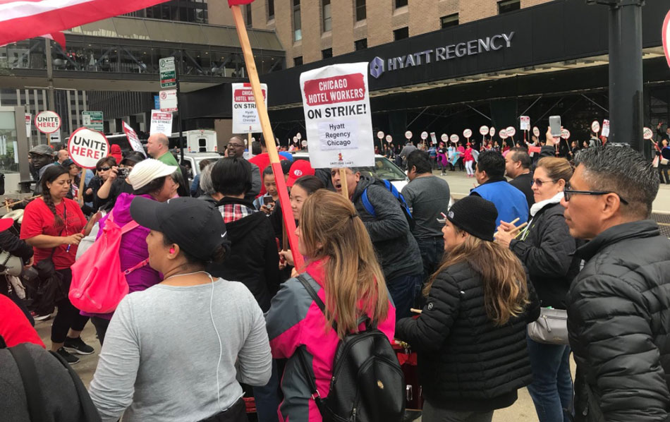 Workers say holdout Hyatt has the power to end their strike