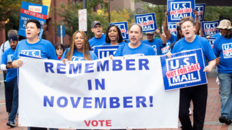 Unionists, allies rally against Trump Postal Service privatization scheme