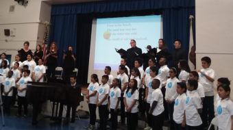 Fifth graders compose and perform poignant songs about math and science