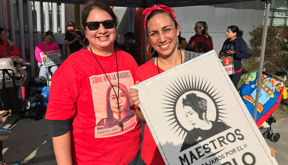 Walking and talking with L.A. teachers on strike