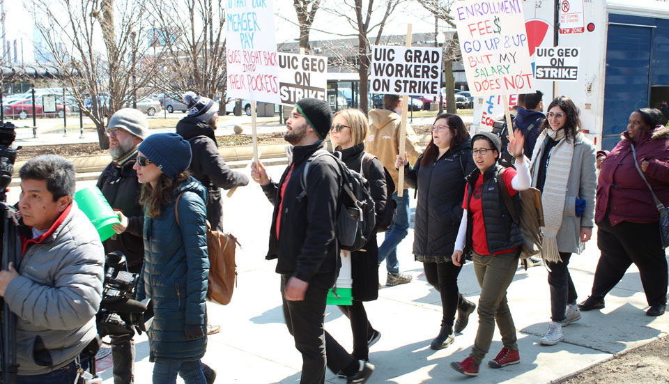Grad student workers in Chicago strike UIC, administration refuses to budge