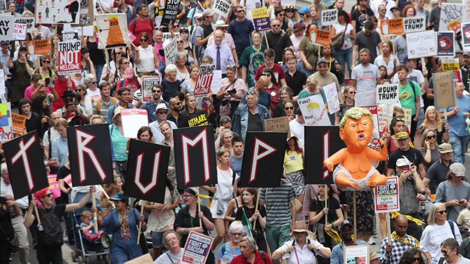 London activists: You can’t stop us from marching against Trump