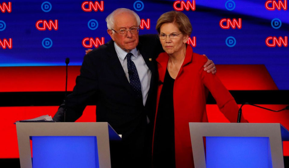 So-called ‘moderates’ try, but fail, to knock off Warren, Sanders