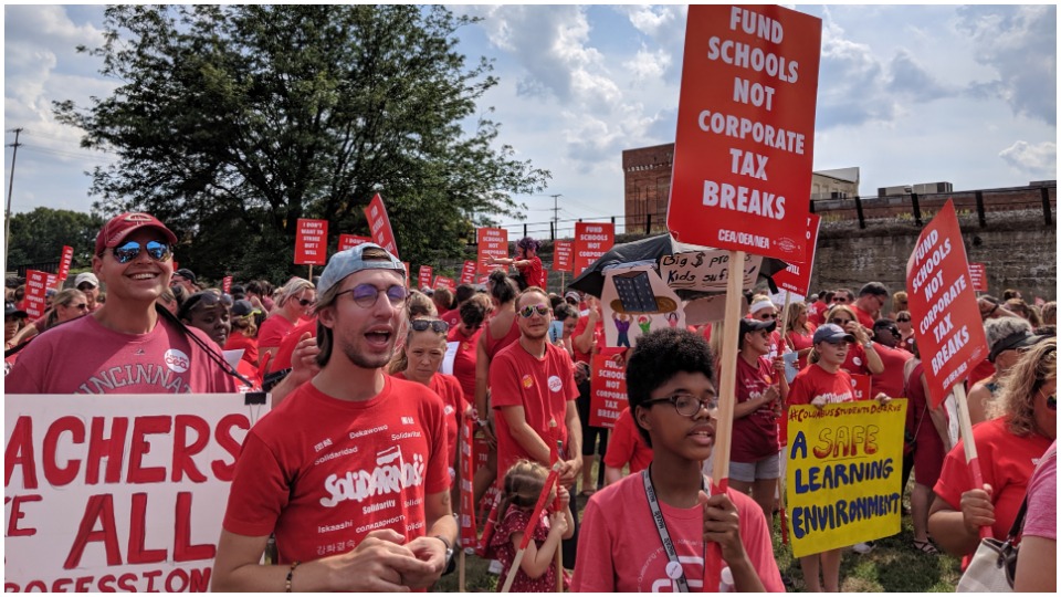 Columbus, Ohio teachers march for better schools, say strike is possible