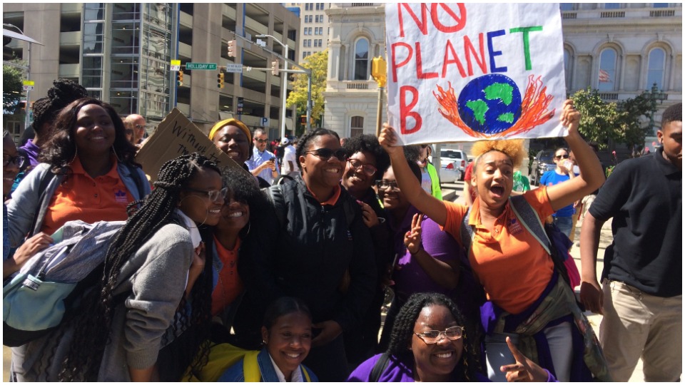 Youth lead fight for future at Baltimore Climate Strike