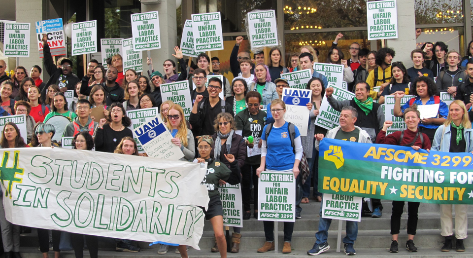 University of California service & patient care workers strike over illegal outsourcing