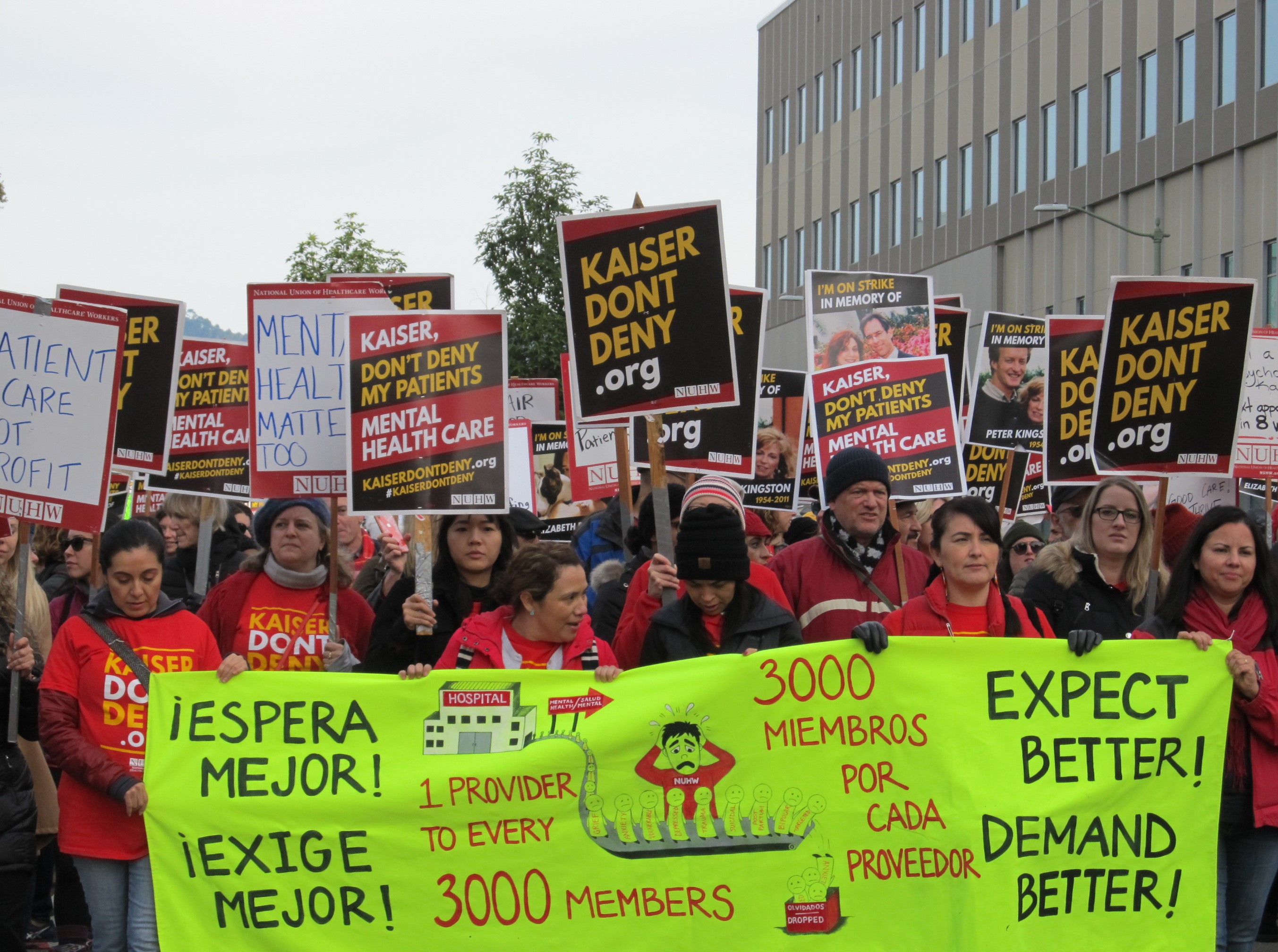 Kaiser Permanente mental health clinicians strike for patient care