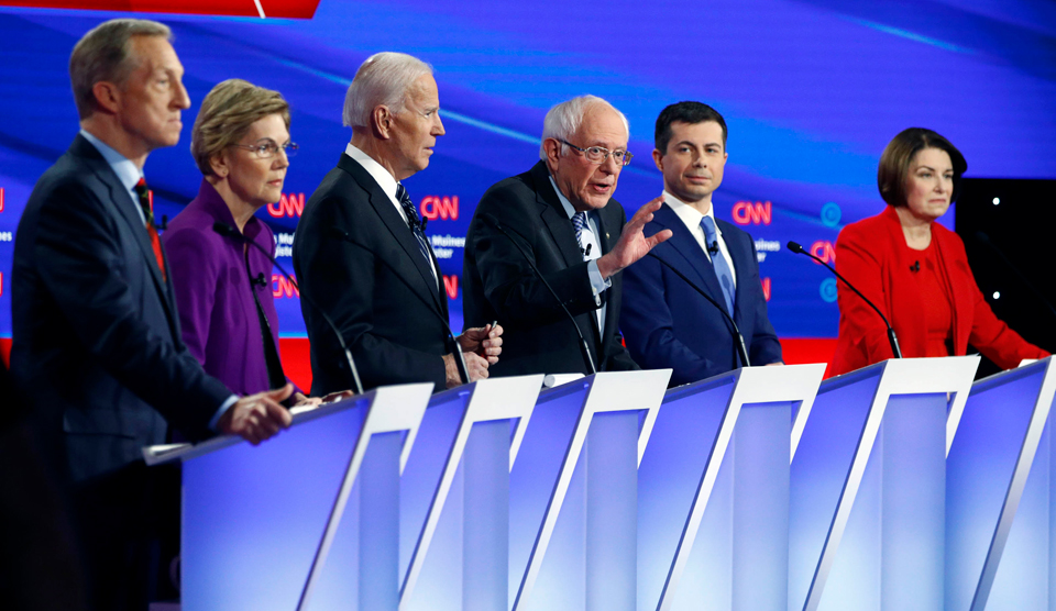 Trump’s war on Iran, health care loom large at Dem debate