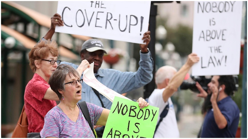 At acquittal protests, Trump foes vow to keep pressure on through election