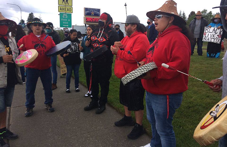 George Floyd mourned in small town vigils despite armed vigilantes