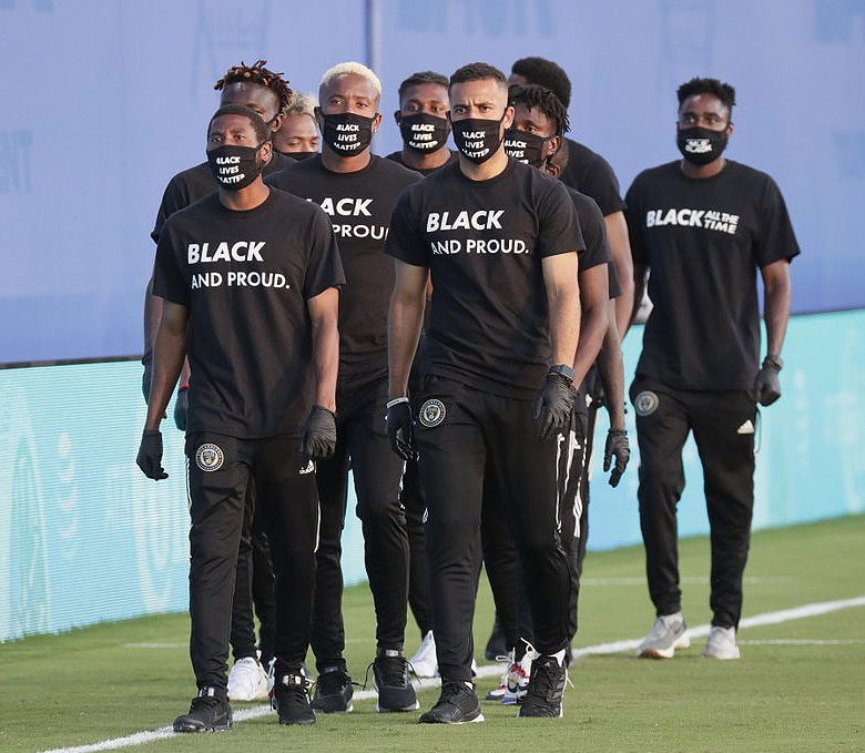 Black players demonstrate at Major League Soccer tourney People's World