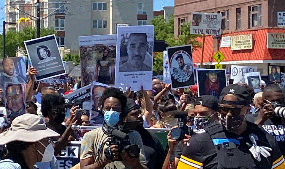 Mothers of the victims of police violence on the march