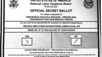 Oregon hospital workers lose their union over one smudged ballot
