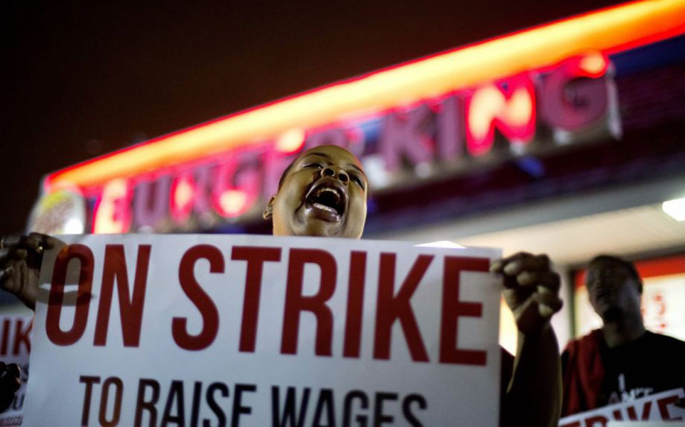 Low-wage Fight for 15 workers forced to walk out Jan. 15