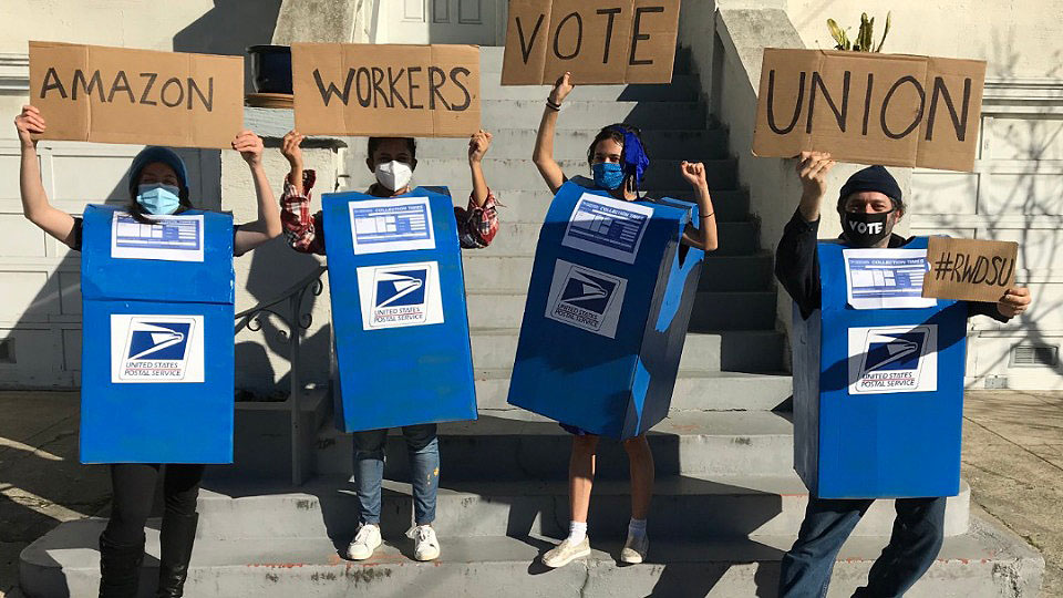 Overcoming company hurdles, 6,000 Amazon workers start union recognition vote