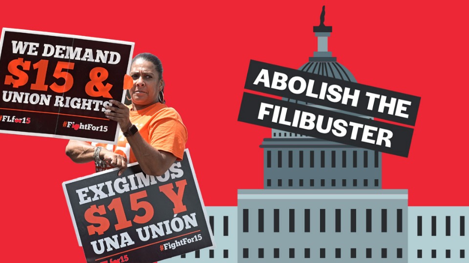 Senate Democrats pull $15 wage from rescue package; progressives target filibuster