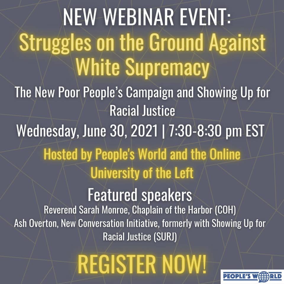 Webinar event: Struggles on the Ground Against White Supremacy