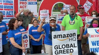 Unions take PROAct campaign to Amazon and Sen. Mark Warner’s door