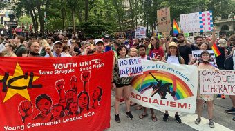 Young Communists take to the streets for Pride Month