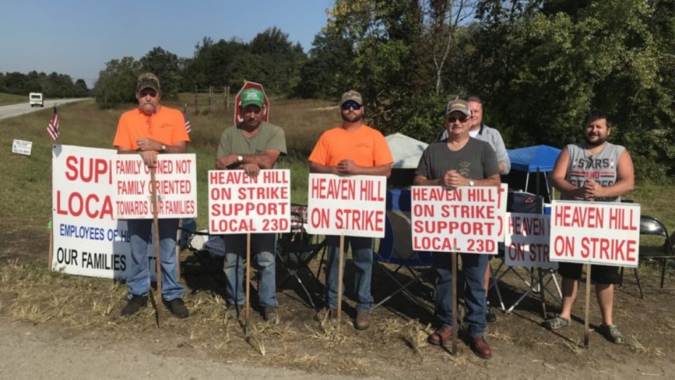 Kentucky bourbon strike: Heaven Hill workers demand fair contract